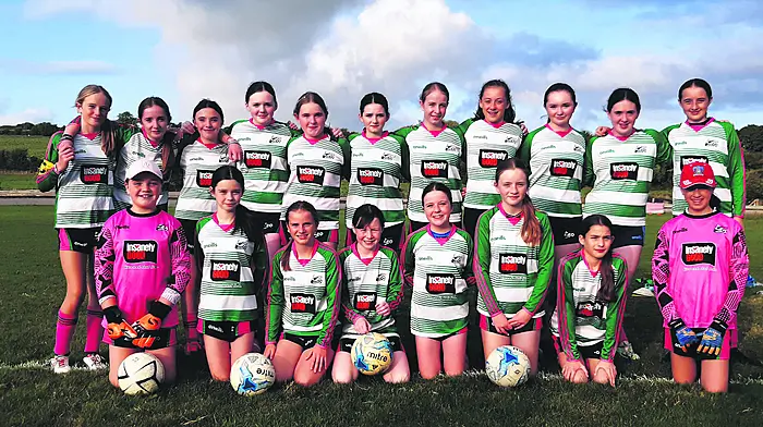The Dunmanway Town team that won the 2024 SuperValu West Cork Schoolboys and Schoolgirls League’s U13 Schoolgirls Premier title without dropping a point.