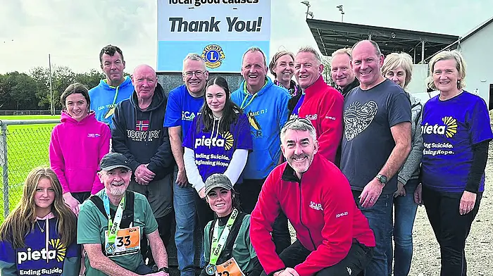 Skibbereen Charity Adventure Race which took place in October was once again organised by the local Lions Club and was a another huge success, raising €30,000, all of which goes to worthy causes in the local area. Pictured here, at event HQ in Castlehaven GAA grounds were some organisers, volunteers and competitors.