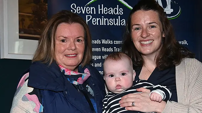Teresa Fenton, Máire Fenton-Dunne and Marie Fenton at the Seven Heads Walks annual fundraising breakfast in Courtmacsherry Hotel. (Photo: Martin Walsh)