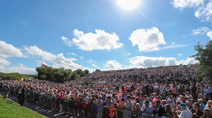 The large crowd at the annual Michael Collins commemoration event at Béal na Bláth on Sunday August 25th, at which An Taoiseach Simon Harris TD gave the oration.