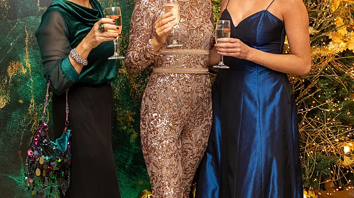 At the annual Clonakilty Charity Ball held at Fernhill House Hotel to raise money for the children of Clonakilty were , clockwise from above: Noleen Fitzpatrick, Karen O’Callaghan and Aoife O’Driscoll of Cope Foundation; Tom Coomey, Clodagh O’Farrell, Sandra Carey and Orla O’Donovan; Duncan Cook and Lowry O’Mahony; Aidan Pendlebury and Roisin Lynch; Hilary Chapple and Katie Sands . (Photos: Emma Jervis)