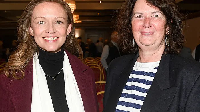 Free Pic-No Repro Fee
Leader of the Social Democrats Holly Cairns TD, left, chatting with Adrienne Harrington from Lisheen, at the official opening of the new Cancer Connect office in Bantry, Co Cork.
Picture: David Keane.
26.10.2024.