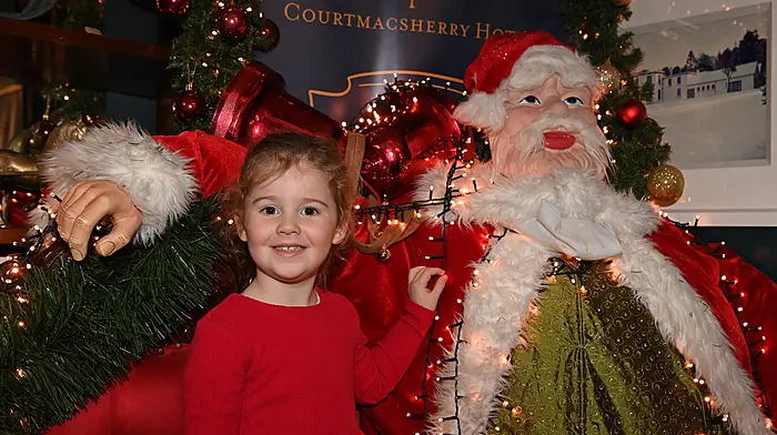 Three and half year old Sadhbh Healy from Kinsale at the Courtmacsherry Christmas Market in the Courtmacsherry Hotel. Photo: Martin Walsh.