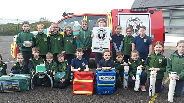 Pupils from Cloughduv National School enjoyed a visit from West Cork Rapid Response where they learned the importance of eircodes and emergency numbers.