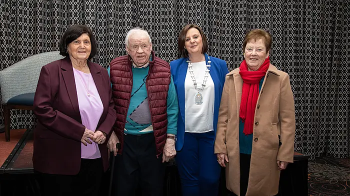 Sandra Maybury, 2024 president of Network Ireland West Cork, was joined by her parents Mary and Harry Maybury and Marie O’Donovan at the November Network Ireland event held at The Parkway Hotel. This was Sandra’s last official engagement as branch president.   (Photo: Kathryn O'Shea)