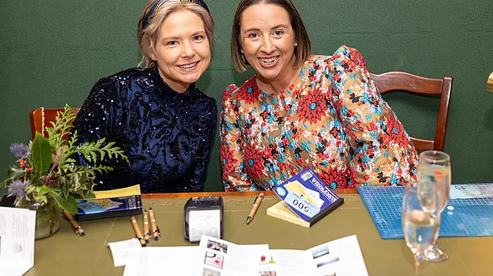 Mary Ward and Siobhan Lawlor selling raffle tickets at the Clonakilty Charity Ball which was held at Fernhill House Hotel to raise money for the children of Clonakilty. (Photo: Emma Jervis)