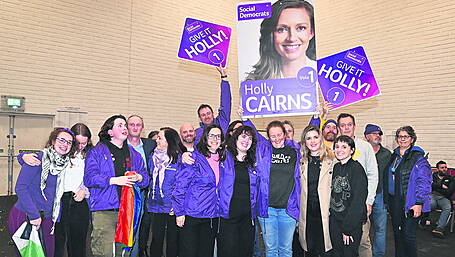 Soc Dems leader Cairns shows steel to defy naysayers Image