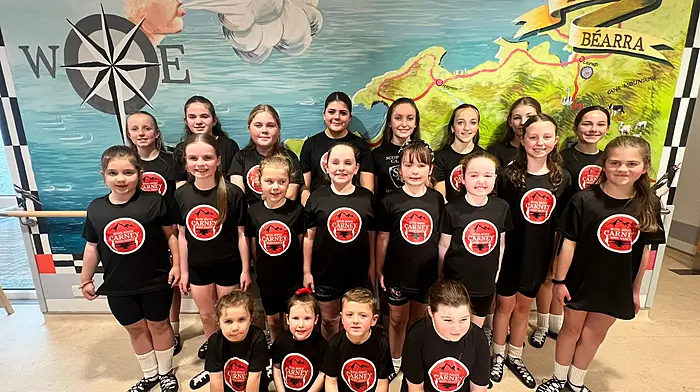 Scoil Rince Carney dancers performing for the residents at Castletownbere Community Hospital.