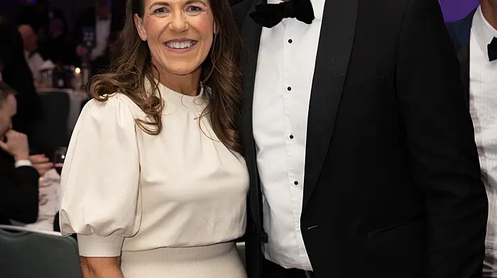 Sarah McGrath of EY Ireland and Simon Coveney TD at the recent Cork Chamber Dublin Dinner, held in association with EY.Photo: Naoise Culhane