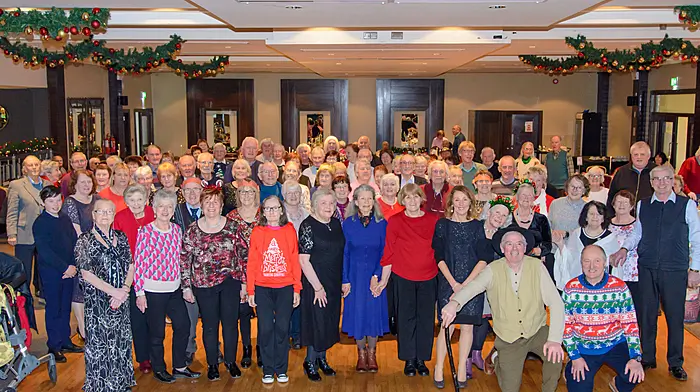 The 4 Valleys Social Club, the Glengarriff Active Retired group and the Singing for the Brain group, all enjoyed a wonderful day out at their Christmas party which was held at the Westlodge Hotel.  The organisers and helpers, Anne, Peggy, Berrie, Patjoe, and Liz expressed thanks to the Westlodge Hotel and their staff for facilitating such a great day and also thanked Ray O’Sullivan, Teddy Crowley and Martin Kearney for providing great entertainment.   (Photo: Tony O’Donovan)