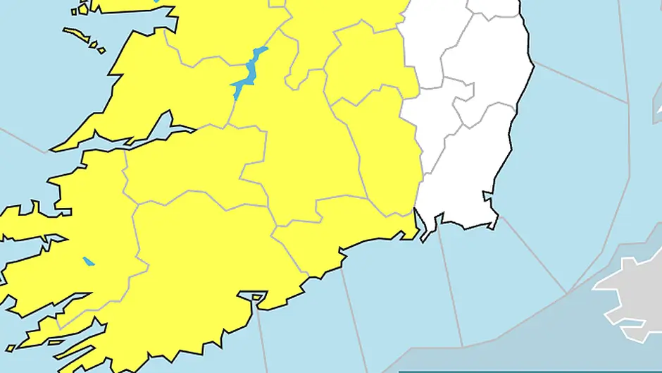 Yellow Weather Warning Issued For West Cork Image