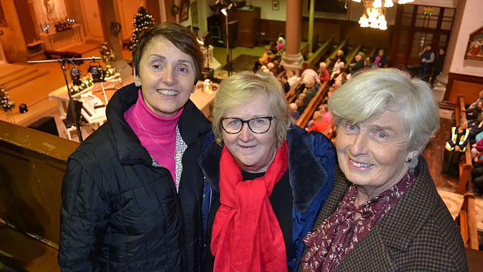Leap ladies Mary Claire O'Donovan, Catherine Ryan and Betty Keohane enjoying the Phil Coulter concert at St Patrick's Cathedral in Skibbereen.