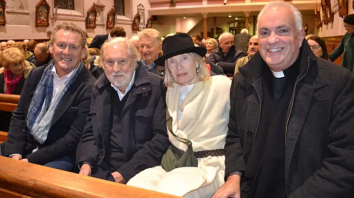 Barry O'Callaghan, David and Patsy Puttnam and Fr Kevin O'Regan at the Phil Coulter concert.