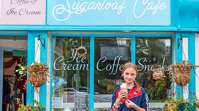 Ciara O’Sullivan enjoying a hot chocolate in Glengarriff.  (Photo: Anne Marie Cronin)