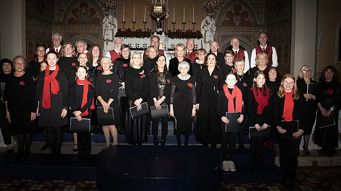 The combined choirs of Barryroe and Courtmacsherry at the annual carol service in the Church of the Nativity, Star of the Sea, Barryroe.  (Photo: Martin Walsh)