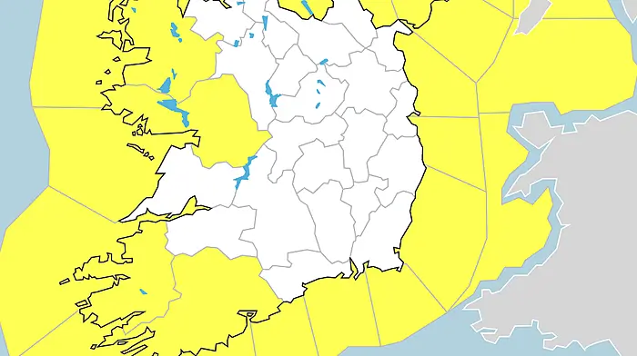Yellow rainfall warning issued for West Cork Image