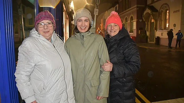 Eilymay Connolly, Finuala McCarthy and Maureen O'Regan turned out to welcome home the All-Ireland champions.