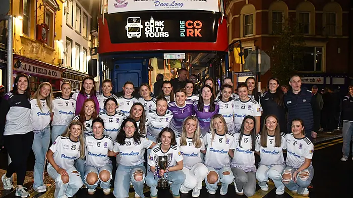 The newly-crowned All-Ireland champions Skibbereen Community School were delighted to be back in town. (Photos: Anne Minihane)