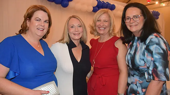 Enjoying the celebration dinner were Una Bohane, Lui O'Donovan, Donna Minihane and Maeve McCarthy. (Photo: Anne Minihane)