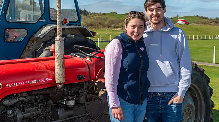 Lauren Murphy, Midleton and Cathal McCarthy, Ballinacarriga at the tractor run. (Photo: Andy Gibson)
