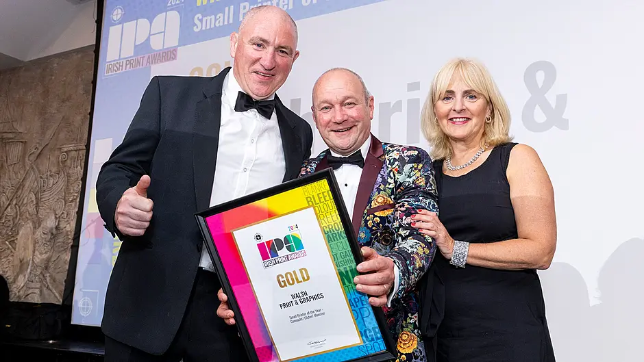 Gold award for Clonakilty printers - Walsh Print & Graphics Image