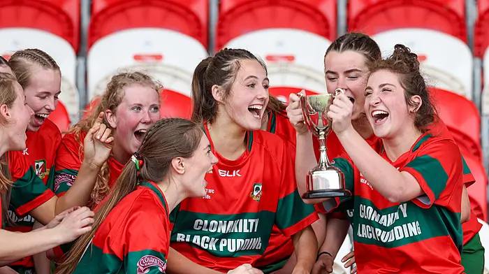 Unbeaten Clonakilty U18 girls’ team add Munster Cup title to impressive trophy haul Image