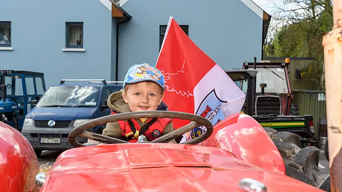 Alexander Lia from Rosscarbery testing out a Massey Ferguson 135 for size. (Photos: Andy Gibson, David Patterson) (Photo: David Patterson)