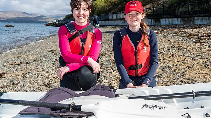 Abi Duggan from Inchigeela and Cassie O'Shea from Kealkill are pictured just before (Photo: Andy Gibson)