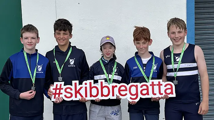 Aidan O’Mahony, Conor Collins, India Spillane (coxwain), Alex O’Donovan and Cian Hennessy were clear winners in their race.
