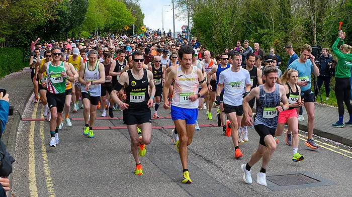 A total of 1,300 runners took part in the Riverstick Kinsale AC 10 Mile road race on the easter bank holiday Monday. (Photo: John Allen)