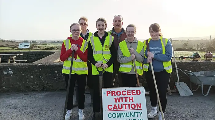 Members of the Aughadown Foraige club were spotted cleaning up the roadsides recently.