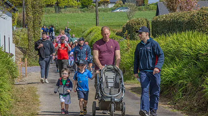 The weather cooperatd as parents and students participated in the 2025 Barryroe National School Parents’ Association Easter walk.