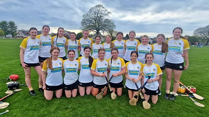 The Bandon Camogie Club’s Under 15s following their quarter-final Féile win over Midleton at the Camogie Grounds, Castle Road, Cork recently