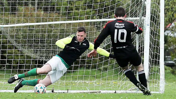 Chris Collins’ hat-trick keeps Clonakilty Soccer Club’s Premier Division title defence on track Image