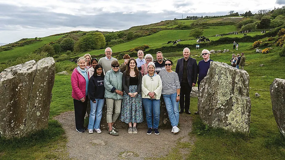 Dr Edward Fahy, archaeologist, celebrated at Drombeg circle Image