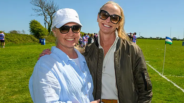 Nuala Lowney, Bandon and Geraldine Walsh, Kinsale, enjoying the Rugby Sevens. (Photos:. Anne MInihane & John Allen)