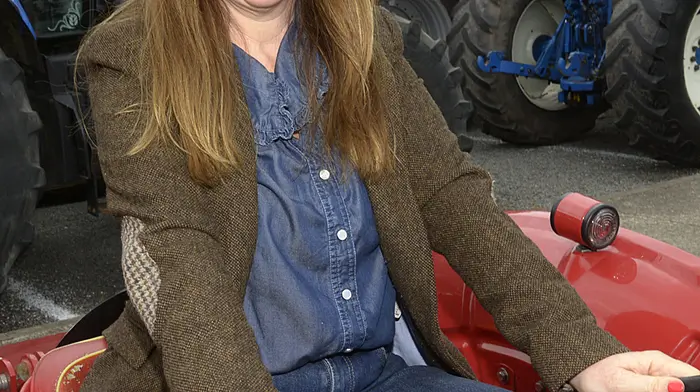 Lisa Murphy from Kinsale having fun at the Bandon Grammar School’s annual tractor run. (Photo: Denis Boyle)