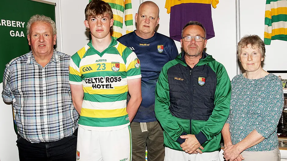 Carbery Rangers - Sean Collins, Padraig Tobin, Denis Calnan, John Fitzpatrick and Breda Hurley.