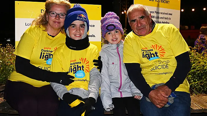 Yvonne, Daniel, Aisling and Mike Dempsey, all from Clonakilty.