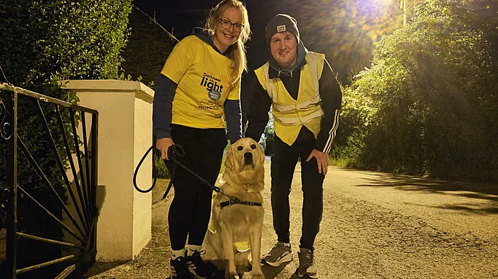 At the Skibb walk were Neisha Twomey, Tony O'Shaughnessy and Seamie.