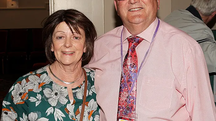 The former Carbery GAA chairman Aidan O'Rourke and his wife Eileen at the Carbery GAA centenary celebrations.