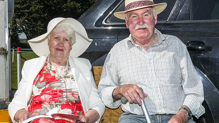Mary and Tony Enright from Leap enjoy the fine weather at the annual agricultural show that was held at Bandon, Co. Cork. - Picture David Creedon