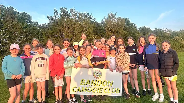 The Bandon U11s who travelled by bus to Castle Road in Cork to support the Bandon minors in the county final.