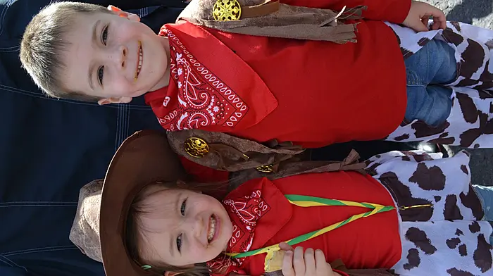 Cillian and Caoimhe Cronin, Ballydehob who were among the prizewinners in the fancy dress  at Ballydehob Country Music Festival over the weekend. (Photo: Anne Minihane)