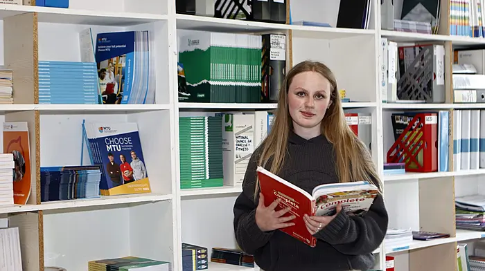 Schull Community College student Alicia Molloy on her last-minute study break before the Leaving Certificate exams started on Wednesday.  (Photo: Carlos Benlayo)