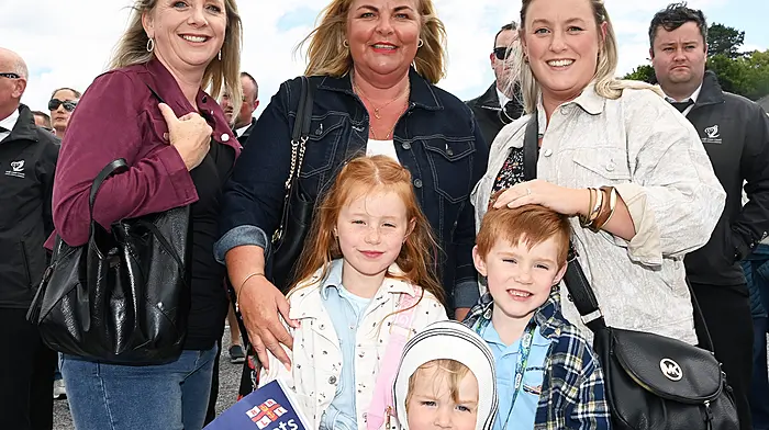 At the Courtmacsherry RNLI 200 celebrations were locals Colette McCarthy, Josephine Murphy and Amy Young with her children April, Sean and Jo.  (Photo: Martin Walsh)