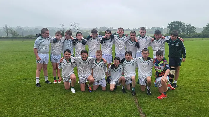 The Ilen Rovers U12 boys who won their league match last Monday evening. Back: Ferdinand O'Driscoll, Hugo O'Driscoll, Conor O'Sullivan, Cathal Ronan, Elliot Sellars, Conor Duggan, Fionn Daly, Oran Keane, Ian Fitzgerald, Jack O'Driscoll and Shane Duggan. Front: Liam O'Neill, Jimmy McDonagh, Darragh Murphy, Sean Duggan, Danny Coakley, Charlie Crowley and Stephen O'Mahony.