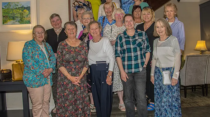 The Darrara art group assembled for their end of term get together which was led by Deirdre Archbold, Mary and Patricia O’Brien. Classes will recommence again at the community centre in autumn.   (Gearoid Holland)