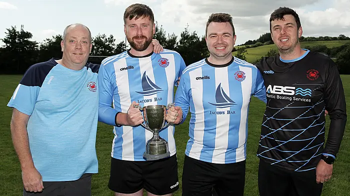 The team management group Sean McCarthy, Kieran O'Driscoll, Adam Cotter and Jason Minihane. (Photo: Paddy Feen)
