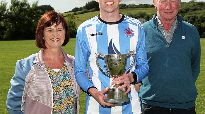 Barry Collins with his parents Sean and Carmel. (Photo: Paddy Feen)